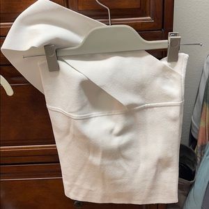 One sleeve white tube top